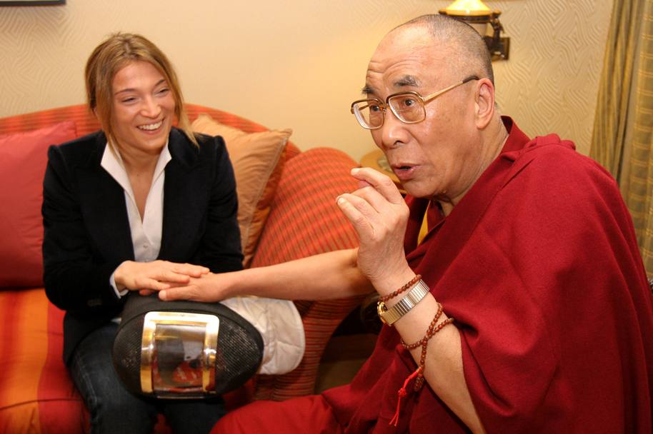 2008. L&#39;incontro di Margherita con il Dalai Lama(Ansa)